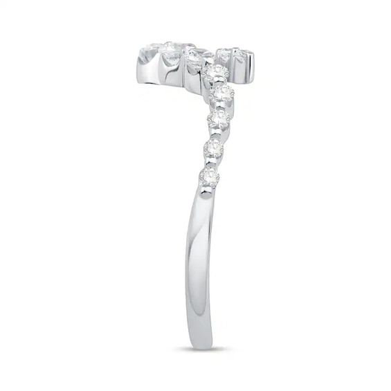 Previously Owned - 1/2 CT. T.w. Lab-Grown Diamond Bypass Ring in 10K White Gold (F/Vs2)