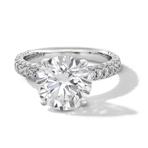 Previously Owned - Vera Wang Love Collection 4-7/8 CT. T.w. Lab-Grown Diamond Engagement Ring in 14K White Gold (F/Vs2)