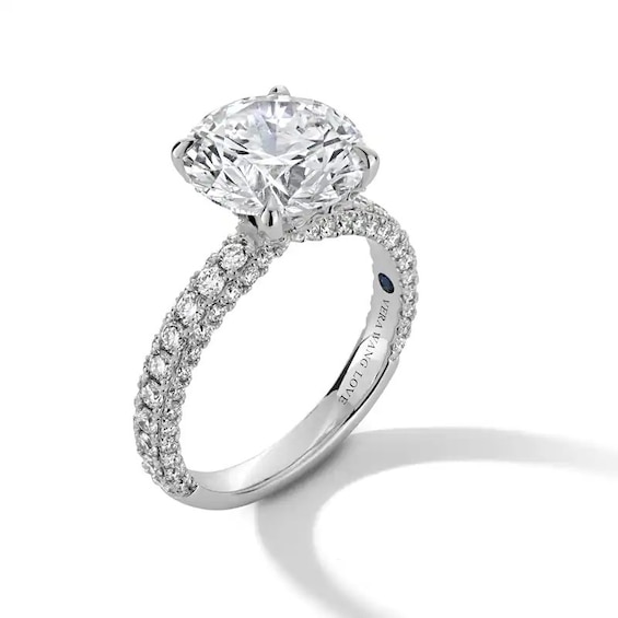 Previously Owned - Vera Wang Love Collection 4-7/8 CT. T.w. Lab-Grown Diamond Engagement Ring in 14K White Gold (F/Vs2)