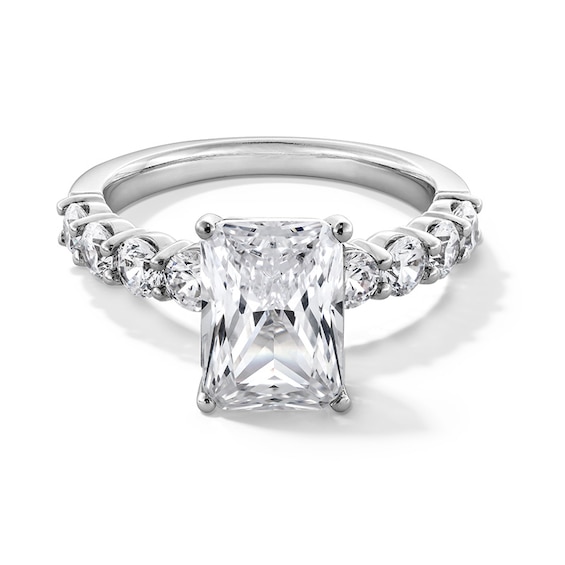 Previously Owned - 4 CT. T.W. Radiant-Cut Lab-Grown Diamond Engagement Ring in 14K White Gold (F/SI2)