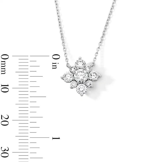Previously Owned - 1 CT. T.w. Lab-Grown Multi-Diamond Necklace in 10K White Gold (F/Vs2)