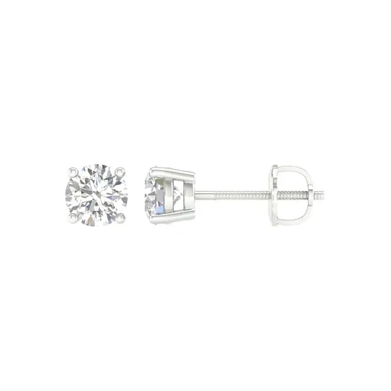 Previously Owned - 3/4 CT. T.w. Lab-Grown Diamond Solitaire Stud Earrings in 14K White Gold (F/Vs2)