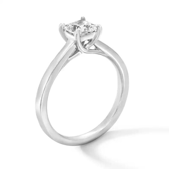 Previously Owned - 1 CT. Princess-Cut Lab-Grown Diamond Solitaire Engagement Ring in 14K White Gold (F/Vs2)