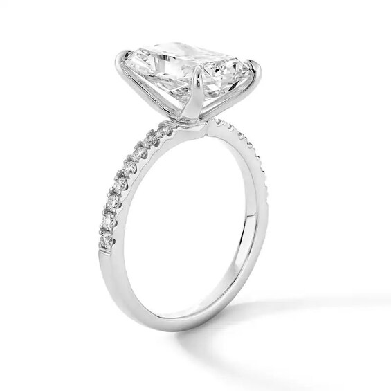 Previously Owned - 4-1/4 CT. T.w. Radiant-Cut Lab-Grown Diamond Engagement Ring in 14K White Gold (F/Vs2)