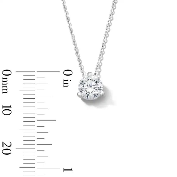 Previously Owned - 1 CT. T.w. Lab-Grown Diamond Solitaire Pendant in 14K White Gold (F/Vs2)