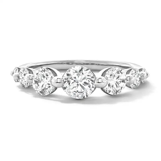 Previously Owned - 1-1/2 CT. T.w. Lab-Grown Diamond Seven-Stone Band in 10K White Gold (F/Vs2)