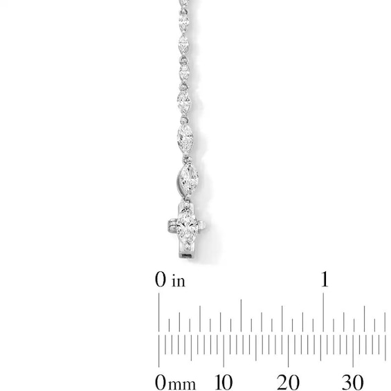 Previously Owned - 3 CT. T.w. Marquise-Cut Lab-Grown Diamond Bracelet in 10K White Gold (F/Vs2)