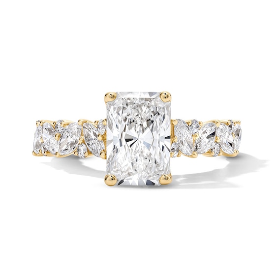 Previously Owned - 3 CT. T.w. Radiant-Cut Lab-Grown Diamond Engagement Ring in 14K Gold (F/Vs2)