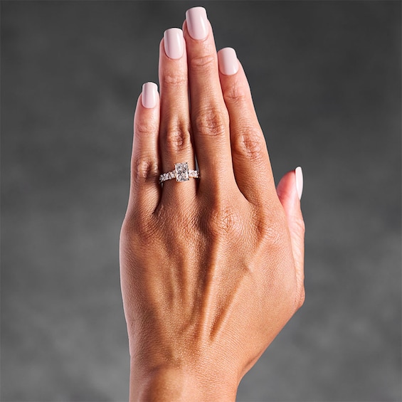Previously Owned - 3 CT. T.w. Radiant-Cut Lab-Grown Diamond Engagement Ring in 14K Gold (F/Vs2)