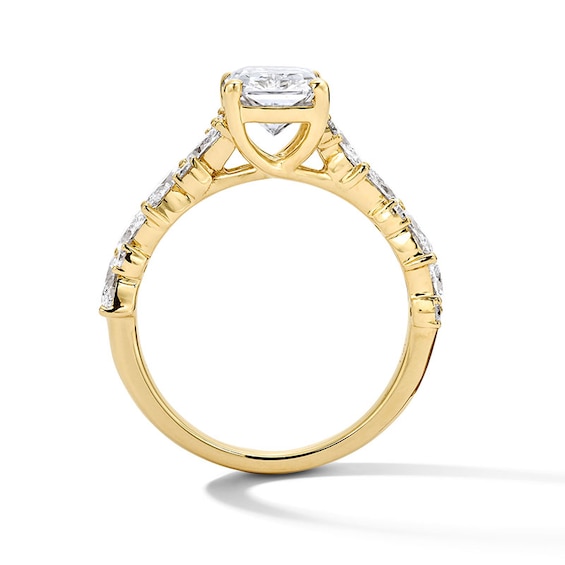 Previously Owned - 3 CT. T.w. Radiant-Cut Lab-Grown Diamond Engagement Ring in 14K Gold (F/Vs2)