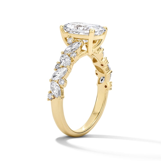 Previously Owned - 3 CT. T.w. Radiant-Cut Lab-Grown Diamond Engagement Ring in 14K Gold (F/Vs2)