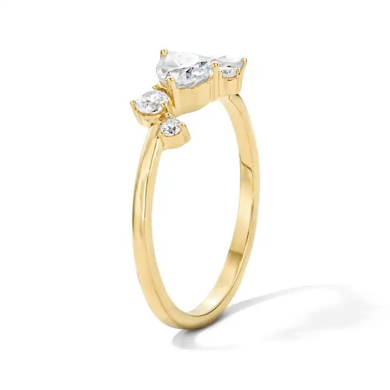 Previously Owned - 3/4 CT. T.w. Multi-Shape Lab-Grown Diamond Scatter Ring in 10K Gold (F/Vs2)