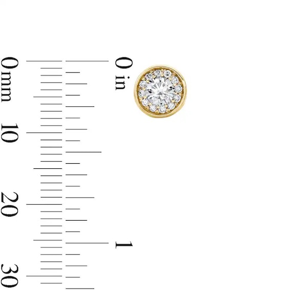 Previously Owned - 5/8 CT. T.w. Lab-Grown Diamond Frame Stud Earrings in 10K Gold (F/Si2)