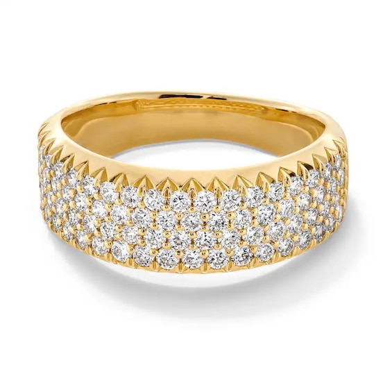 Previously Owned - 1 CT. T.w. Lab-Grown Diamond Multi-Row Band in 10K Gold (F/Vs2)