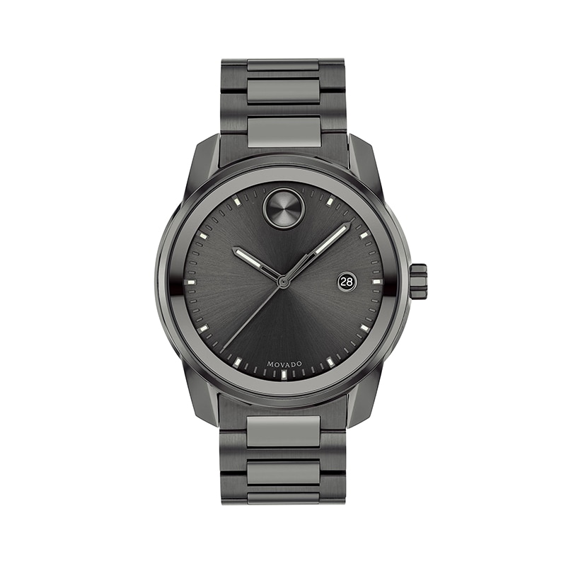 Main Image 1 of Previously Owned - Men's Movado Bold® Verso Gunmetal Grey IP Watch with Grey Dial (Model: 3600736)