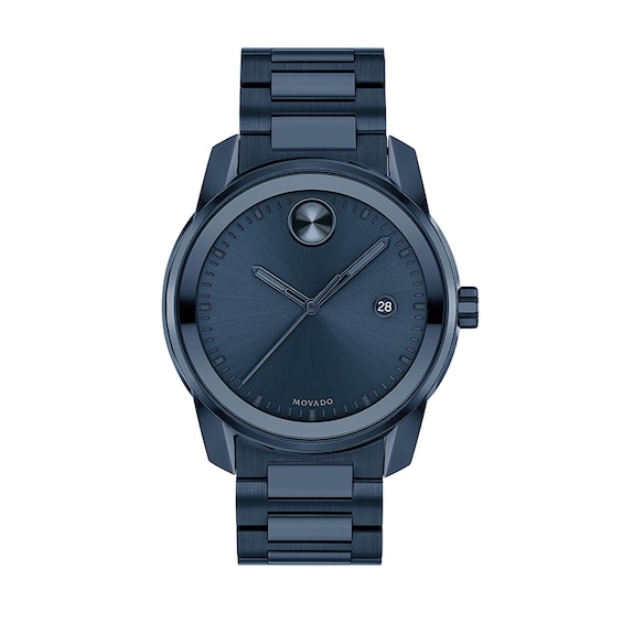 Previously Owned - Men's Movado Bold® Verso Blue IP Watch with Blue Dial (Model: 3600737)