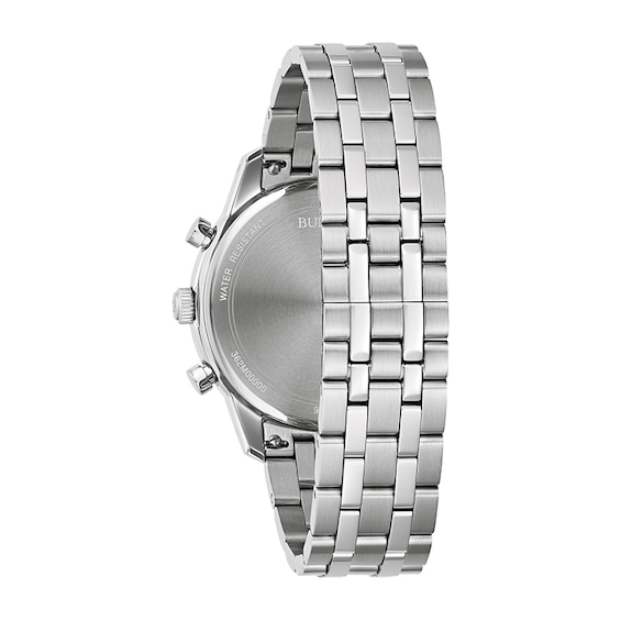 Previously Owned - Men's Bulova Classic Sutton Silver-Tone Blue Accent Chronograph Watch (Model: 96B404)