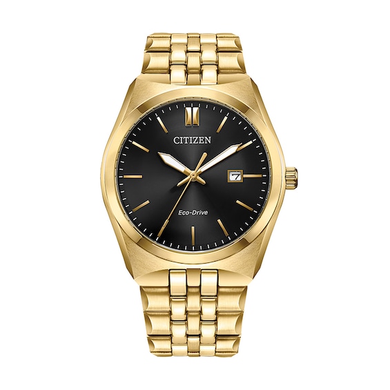 Previously Owned - Men's Citizen Eco-Drive® Corso Gold-Tone IP Watch with Black Dial (Model: Bm7333-85E)