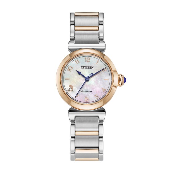 Previously Owned - Ladies’ Citizen Eco-Drive® L Mae Dress Classic Watch with Mother-of-Pearl Dial (Model: Em1136-87D)