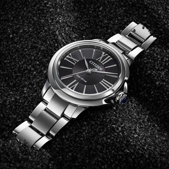 Previously Owned - Ladies' Citizen Eco-Drive® Dress Classic Ceci Watch with Black Dial (Model: Em1160-58E)