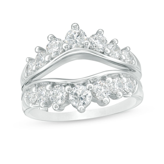 Previously Owned - 1-1/2 CT. T.w. Diamond Contour Ring Solitaire Enhancer in 14K White Gold