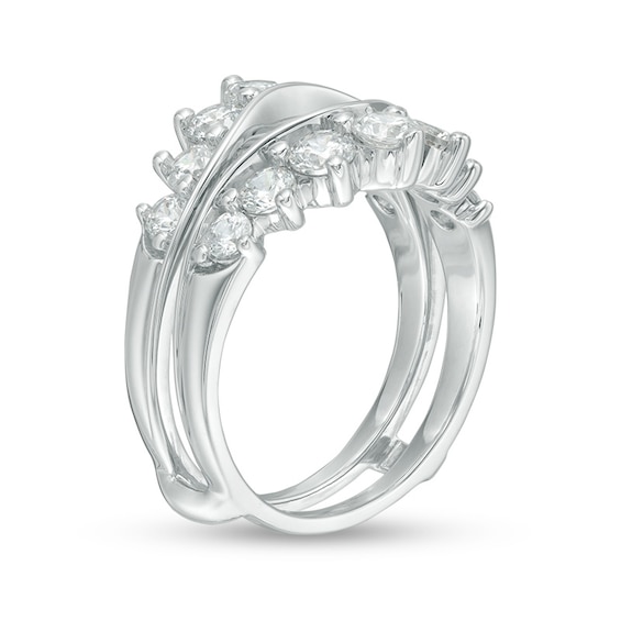 Previously Owned - 1-1/2 CT. T.w. Diamond Contour Ring Solitaire Enhancer in 14K White Gold