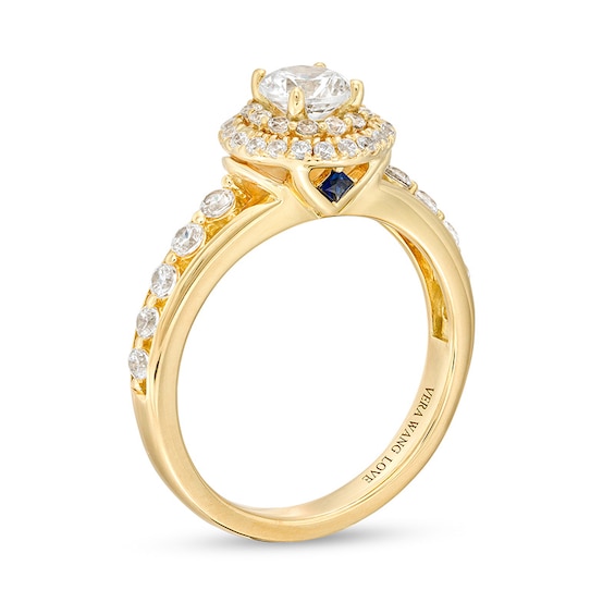 Previously Owned - Vera Wang Love Collection 1 CT. T.w. Diamond Double Frame Engagement Ring in 14K Gold