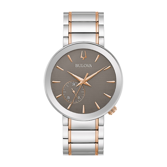 Previously Owned - Men's Bulova Special Edition Latin Grammy® Two-Tone Watch with Textured Dial (Model: 98A309)