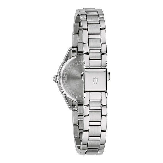 Previously Owned - Ladies' Bulova Sutton Pink Dial and Diamond Accent Watch in Stainless Steel (Model 96P249)