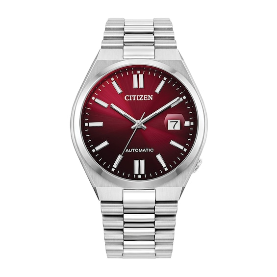Previously Owned - Men's Citizen Tsuyosa Automatic Watch with Burgundy Sunray Dial (Model: Nj0150-56W)
