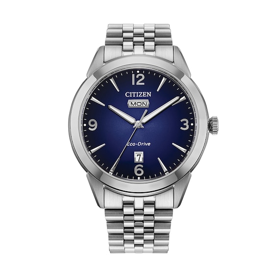 Previously Owned - Men’s Citizen Eco-Drive® Dress Classic Rolan Watch with Blue Dial (Aw0150-53L)