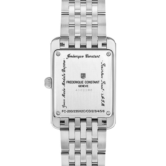 Previously Owned - Frederique Constant Classics Carrée Small Seconds Analog Watch with Green Dial (Model: Fc-235Gr2C6B)
