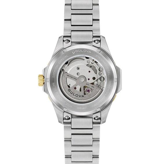 Previously Owned - Men's Bulova Marine Star Series B Two-Tone IP Stainless Steel Watch with Green Dial (Model: 98B467)