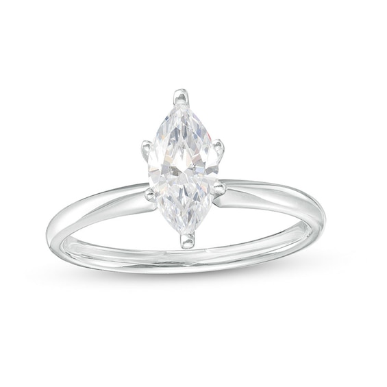 Previously Owned - 1-1/2 CT. Marquise Lab-Grown Diamond Solitaire Engagement Ring in 14K White Gold (F/VS2)