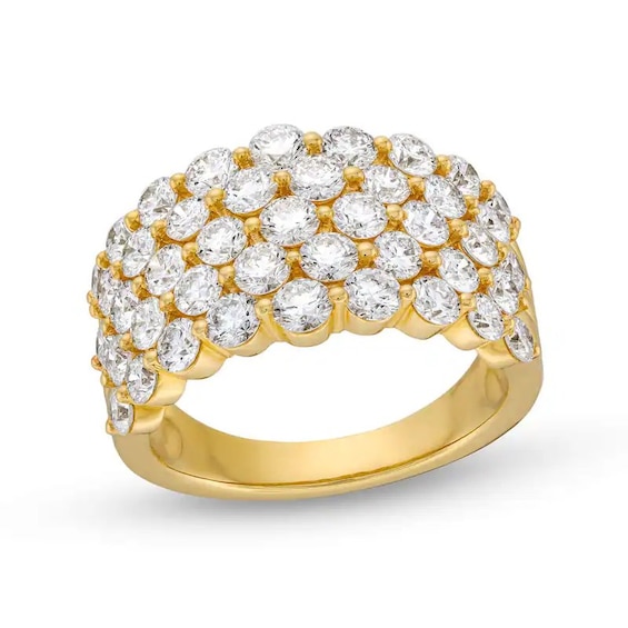 Previously Owned - 3 CT. T.w. Lab-Grown Diamond Scatter Multi-Row Ring in 14K Gold (F/Si2)