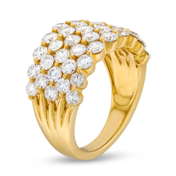 Previously Owned - 3 CT. T.w. Lab-Grown Diamond Scatter Multi-Row Ring in 14K Gold (F/Si2)