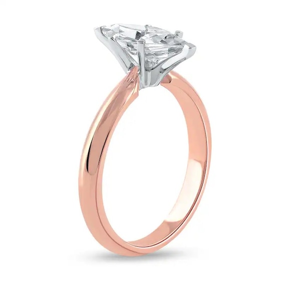 Previously Owned - 1 CT. Marquise-Cut Lab-Grown Diamond Solitaire Engagement Ring in 14K Rose Gold (F/Vs2)