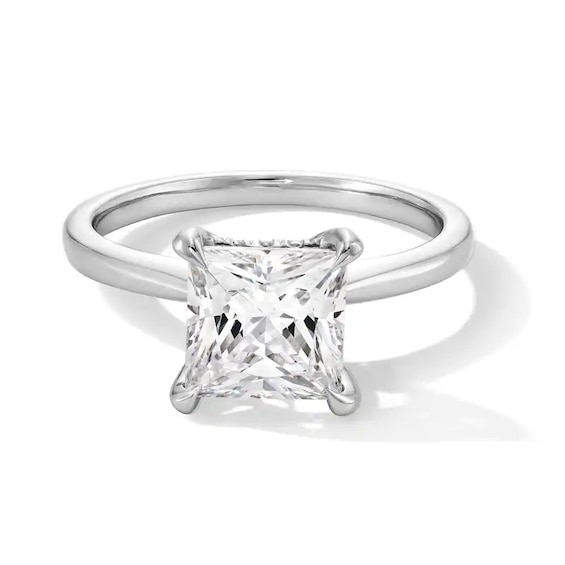Previously Owned - 2-1/2 CT. T.w. Princess-Cut Lab-Grown Diamond Solitaire Engagement Ring in 14K White Gold (F/Vs2)