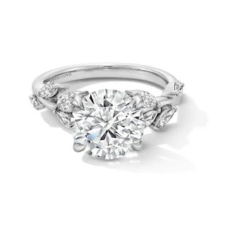 Previously Owned - Vera Wang Love Collection 3-1/2 CT. T.W. Lab-Grown Diamond Leaf Engagement Ring in 14K White Gold