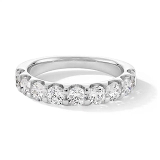Previously Owned - 1-1/2 CT. T.W. Lab-Grown Diamond Nine Stone Anniversary Band in 14K White Gold (F/VS2)