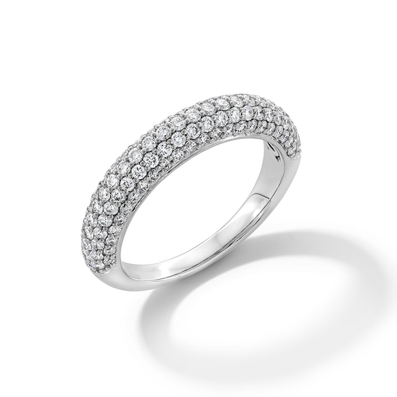 Previously Owned - 1 CT. T.w. Lab-Grown Diamond Rounded Multi-Row Band in 10K White Gold (F/Vs2)