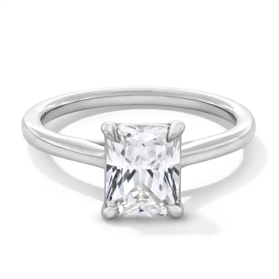 Previously Owned - 2 CT. Radiant-Cut Lab-Grown Diamond Solitaire Engagement Ring in 14K White Gold (F/Vs2)