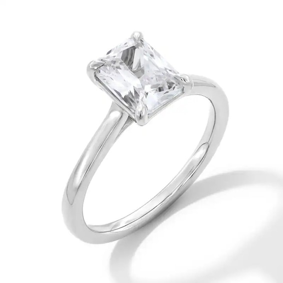 Previously Owned - 2 CT. Radiant-Cut Lab-Grown Diamond Solitaire Engagement Ring in 14K White Gold (F/Vs2)