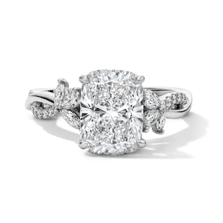 Previously Owned - 3-1/2 CT. T.W. Cushion-Cut Lab-Grown Diamond Engagement Ring in 14K White Gold (F/VS2)