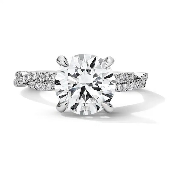 Previously Owned - 3-1/3 CT.T.W. Lab-Grown Diamond Engagement Ring in 14K White Gold (F/VS2)
