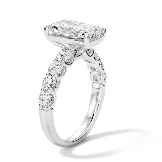 Previously Owned - 4 CT. T.w. Radiant-Cut Lab-Grown Diamond Engagement Ring in 14K White Gold (F/Vs2)