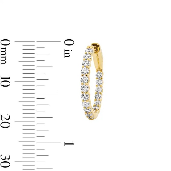 Previously Owned - 1 CT. T.w. Lab-Grown Diamond Inside-Out Hoop Earrings in 10K Gold (F/Vs2)