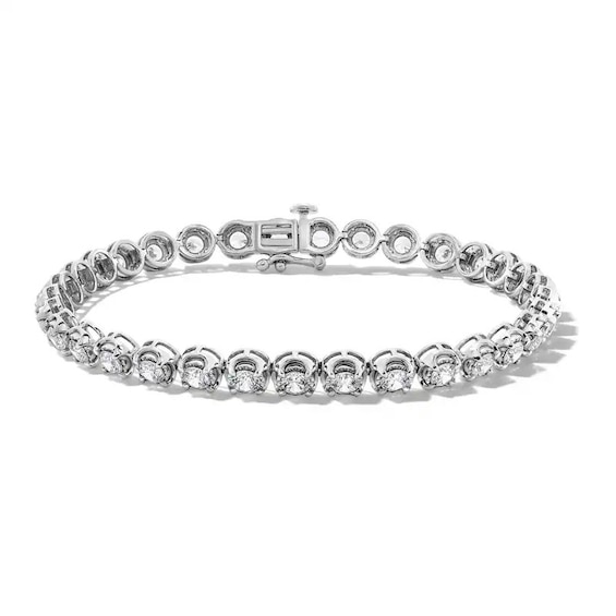 Previously Owned - 5 CT. T.W. Lab-Grown Diamond Tennis Bracelet in 10K White Gold (F/SI2)