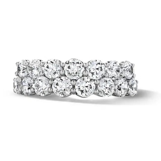 Previously Owned - 2-1/2 CT. T.W. Lab-Grown Diamond Two-Row Anniversary Band in 10K White Gold (F/VS2)