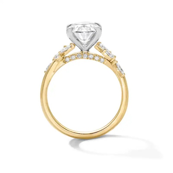 Previously Owned - Romantic Vine 3-3/8 CT. T.w. Oval Lab-Grown Diamond Engagement Ring in 14K Gold (F/Vs2)